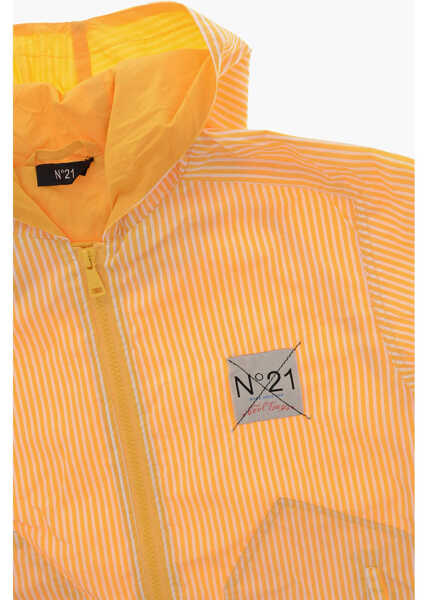 Jachete N21 Kids Awning Striped Nylon Windbreaker Yellow Baieti (BM 19709804) 2