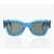 C&eacute;line Solid Color Sunglasses With Semi-Sheer Frame Blue