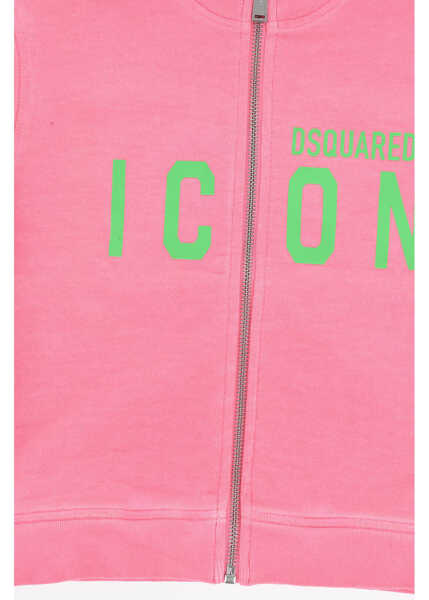 Bluze de trening DSQUARED2 Icon Fluorescent Sweatshirt With Contrasting Logo Pink Baieti (BM 19709816) 2