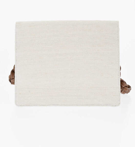 Genti tip postas Amato Daniele Canvas Treccia Crossbody Bag With Leather Shoulder Strap Beige Femei (BM 19709837) 2