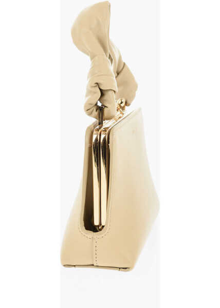 Genti de mana Jil Sander Solid Color Leather Mini Handbag Yellow Femei (BM 19709840) 2