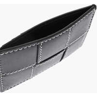 Portofele Bottega Veneta pentru Barbati - Portofele Bottega Veneta Braided Leather Card Holder Black Barbati (BM 19709843) - B-mall.ro