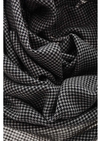 Esarfe Destin Houndstooth Wool Scarf Black & White Barbati (BM 19709849) 3