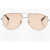Bottega Veneta Aviator Sunglasses With Tortoiseshell Detail Silver