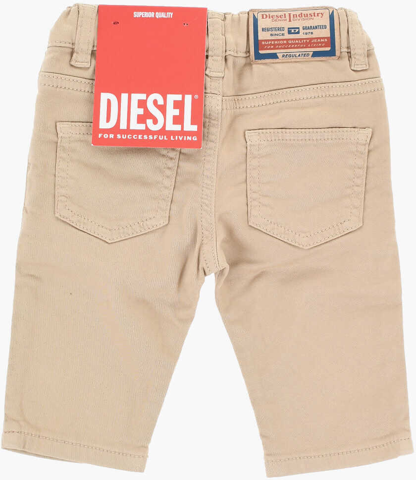 Pantaloni casual Diesel Cotton Casual D-Gale-B Pants Beige Baieti (BM 19709939) 3