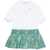 Marni Short Sleeved Tee Dress With Patterned Skirt White