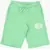 Diesel Cotton Shorts With Side Embossed Logo Green