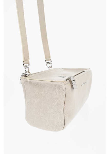 Genti de umar Givenchy Textured Leather Pandora Shoulder Bag With Silver Effect Log Beige Femei (BM 19709966) 3