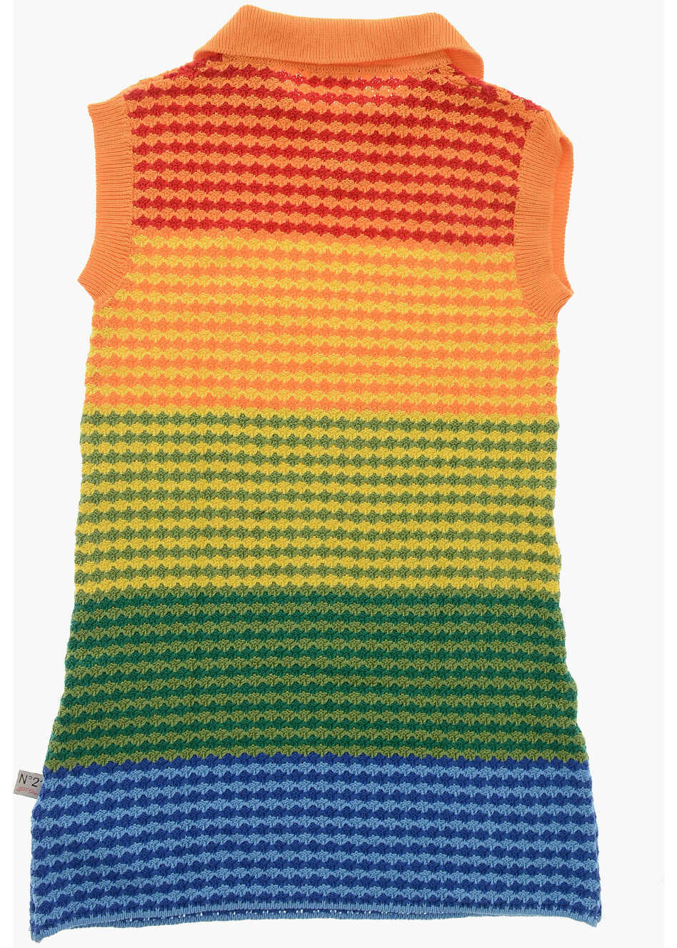 Tricouri Polo N21 Kids Knitted Cotton Polo Dress With Rainbow Motif Multicolor Fete (BM 19709969) 3