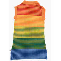 Tricouri Polo N&deg;21 Kids pentru Fete - Tricouri Polo N21 Kids Knitted Cotton Polo Dress With Rainbow Motif Multicolor Fete (BM 19709969) - B-mall.ro