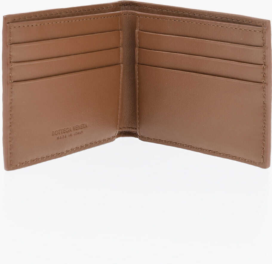 Portofele Bottega Veneta Braided Leather Wallet Brown Barbati (BM 19709984) 3