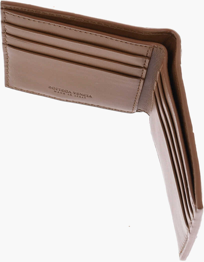 Portofele Bottega Veneta Braided Leather Wallet Brown Barbati (BM 19709984) 4