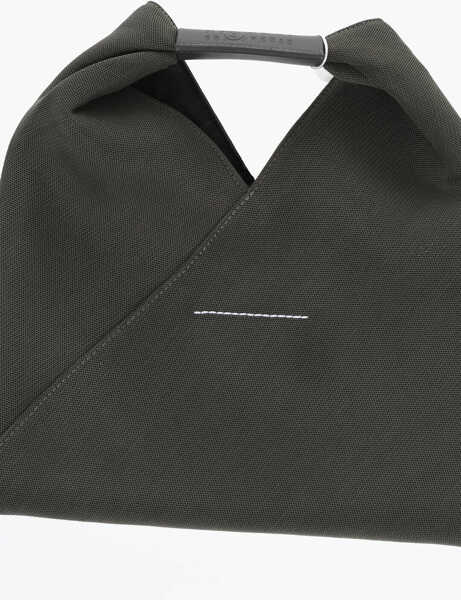 Genti de mana Maison Margiela Mm6 Technical Fabric Mini Japanese Handbag With Leather Deta Military Green Femei (BM 19709990) 2