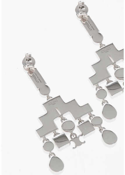 Cercei Cline Metal Chandelier Earrings With Crystals Silver Femei (BM 19709993) 3