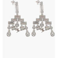 Cercei Metal Chandelier Earrings With Crystals Femei