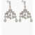 C&eacute;line Metal Chandelier Earrings With Crystals Silver