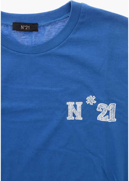 Tricouri N21 Kids Crew Neck Cotton T-Shirt With Printed Logo Blue Baieti (BM 19709996) 2