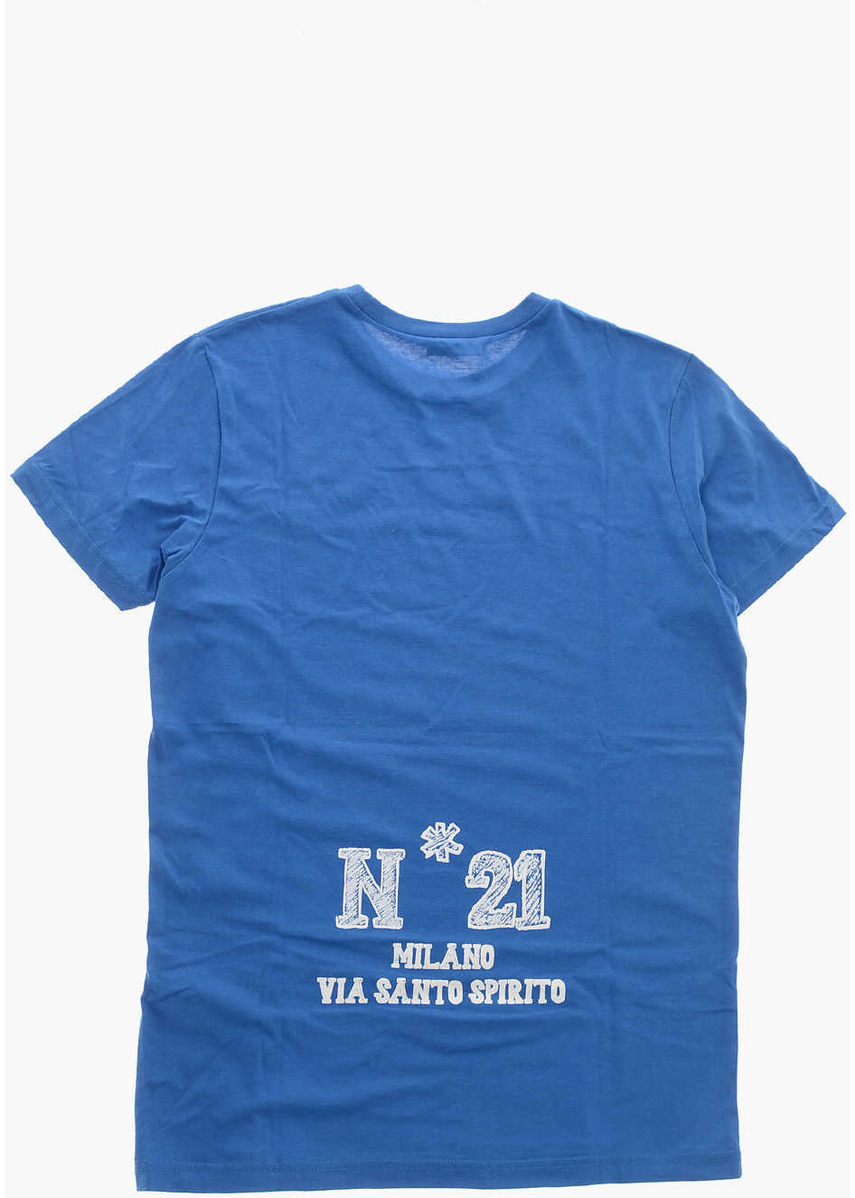 Tricouri N21 Kids Crew Neck Cotton T-Shirt With Printed Logo Blue Baieti (BM 19709996) 3