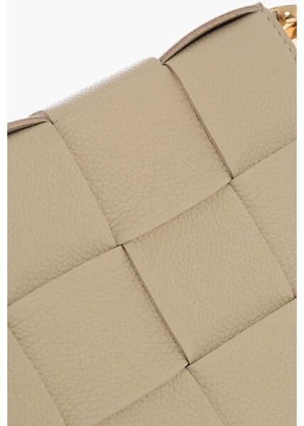 Genti de umar Bottega Veneta Braided Leather Shoulder Bag With Golden Effect Details Beige Femei (BM 19710005) 4