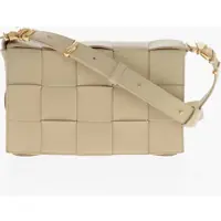 Genti de umar Braided Leather Shoulder Bag With Golden Effect Details Femei