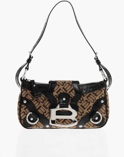 Genti de umar Balenciaga All-Over Monogram Canvas Mini Bag With Leather Trims Brown Femei (BM 19710017) 1