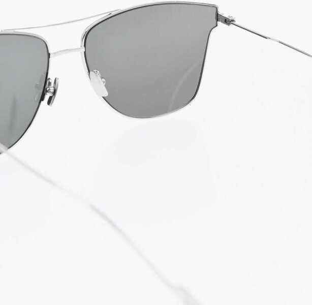 Ochelari de soare Saint Laurent Wayfarer Sunglasses With Metal Frame And Double Bridge Desig Silver Barbati (BM 19710029) 3