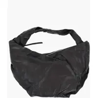 Esarfe Soft Leather Scarf Shoulder Bag With Zip Closure Femei