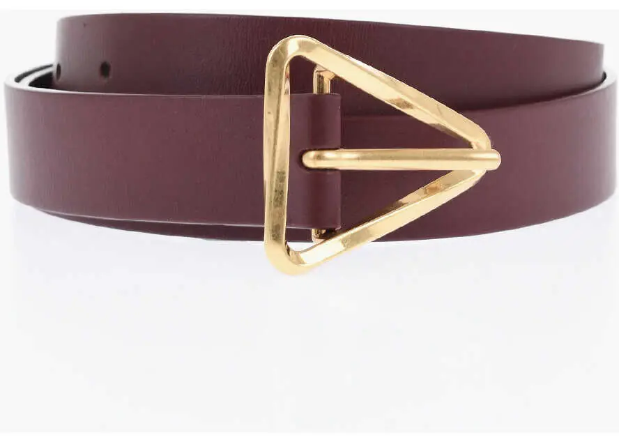 Curele Bottega Veneta Solid Color Leather French Belt 30Mm Beige Femei (BM 19710038) 1