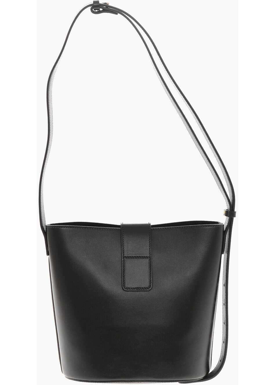 Genti de umar IL BISONTE Leather Bucket Bag With Golden Effect Details Black Femei (BM 19710041) 2