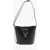 IL BISONTE Leather Bucket Bag With Golden Effect Details Black