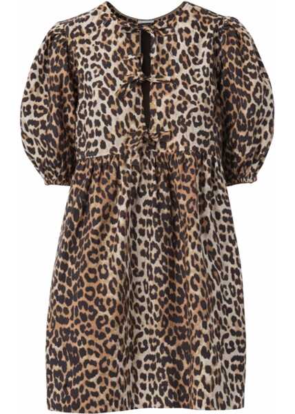 Rochii casual Ganni Mini Dress ANIMALIER Femei (BM 19710137) 1