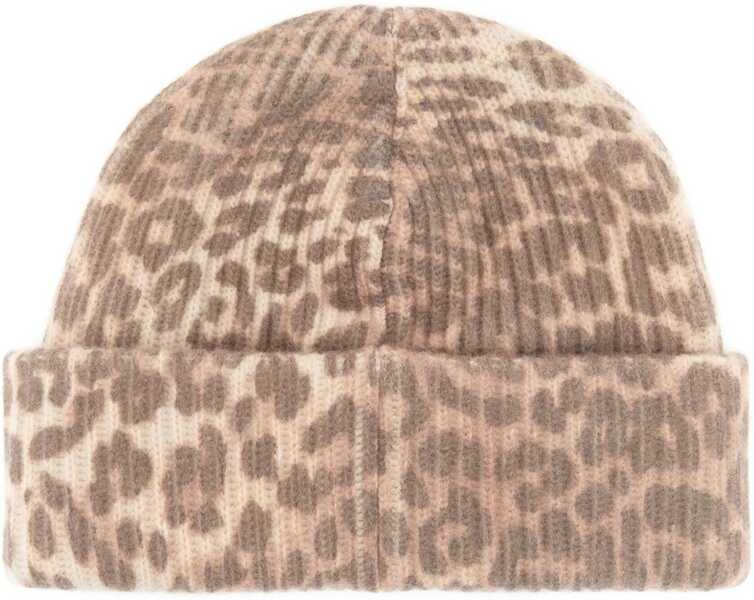 Palarii Ganni Cappello In Lana Con Motivo Leopardato ANIMALIER Femei (BM 19710140) 4