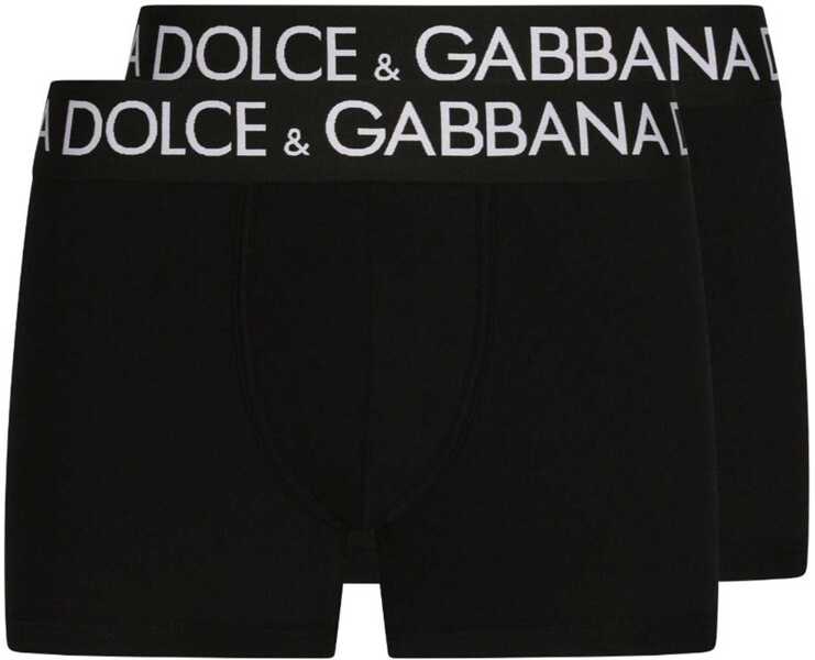 Lenjerie intima Dolce & Gabbana Pack Of Two Boxers BLACK Barbati (BM 19710152) 2