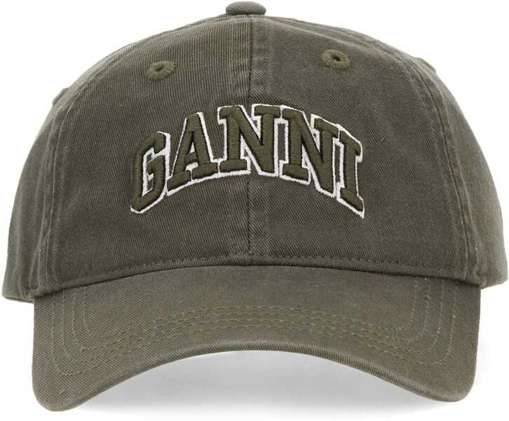 Palarii Ganni Cappello Da Baseball Con Logo CHARCOAL Femei (BM 19710164) 2