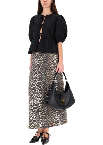 Bluze Ganni Camicia In Popeline BLACK Femei (BM 19710182) 3