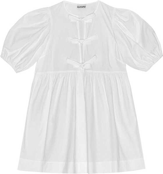 Rochii casual Ganni Poplin Mini Dress WHITE Femei (BM 19710212) 1