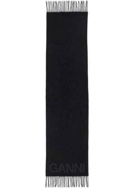 Esarfe Ganni Sciarpa Con Logo BLACK Femei (BM 19710227) 2