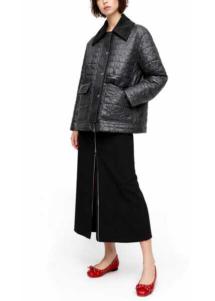 Jachete Ganni Quilted Midi Jacket ANIMALIER Femei (BM 19710236) 2