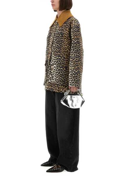 Jachete Ganni Leopard Print Midi Jacket ANIMALIER Femei (BM 19710242) 3