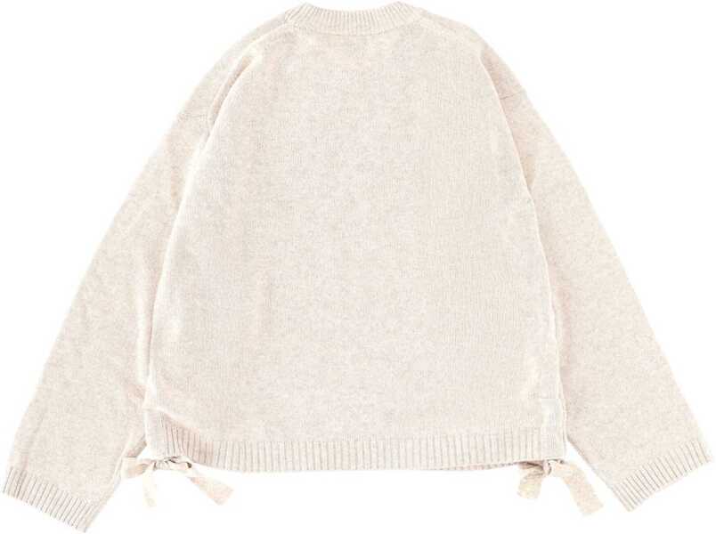 Pulovere casual Ganni Jersey With Logo BEIGE Femei (BM 19710245) 4