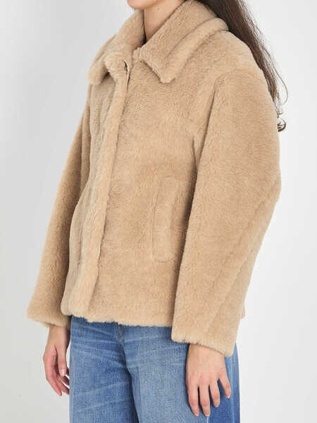 Paltoane Max Mara Cropped Teddy Coat BEIGE Femei (BM 19710332) 2