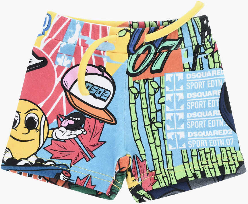 Pantaloni scurti DSQUARED2 Patterned Shorts With Elastic Waistband Multicolor Baieti (BM 19710350) 1