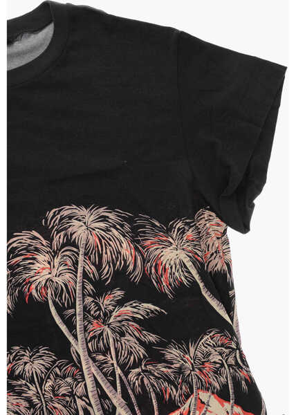 Tricouri N21 Kids Crew Neck Palmas Cotton T-Shirt Black Baieti (BM 19710356) 2