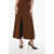 Ermanno Scervino Knitted Midi Skirt With Front Split Brown