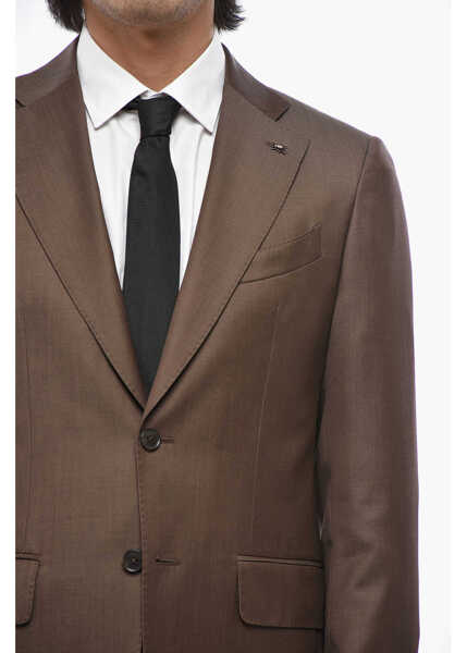 Costume CORNELIANI Cc Collection Virgin Wool 2 -Buttons Suit With Patch Pockets Brown Barbati (BM 19710362) 3