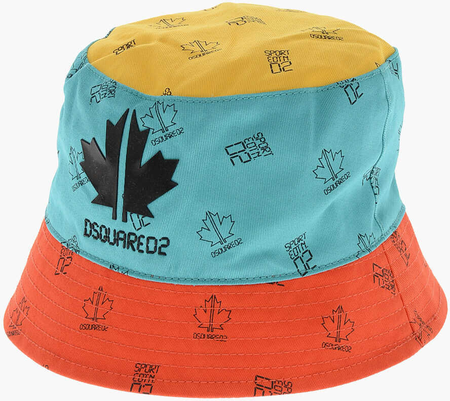 Caciuli DSQUARED2 All-Over Monogram Color Block Bucket Hat Multicolor Baieti (BM 19710365) 1