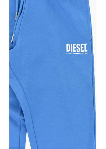 Pantaloni de trening Diesel Cotton Joggers With Side Logo Blue Baieti (BM 19710371) 2