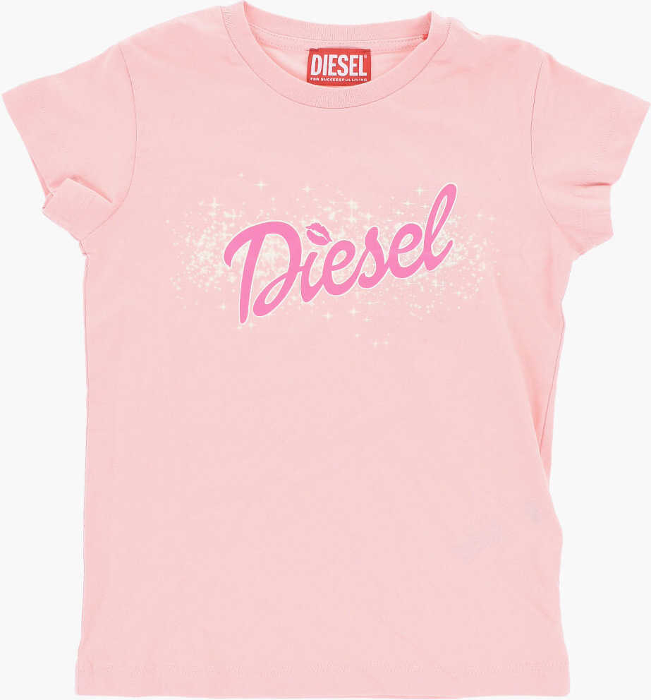 Tricouri Diesel Cotton Stelap T-Shirt And Shorts Set Pink Fete (BM 19710374) 2
