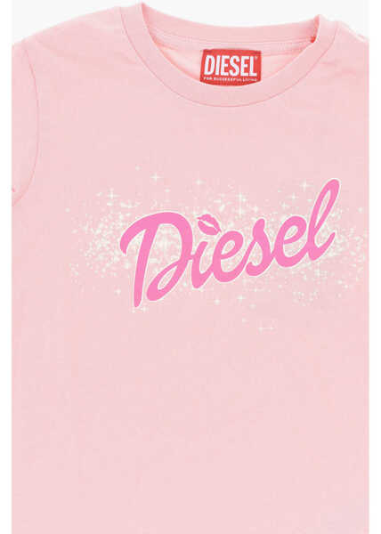 Tricouri Diesel Cotton Stelap T-Shirt And Shorts Set Pink Fete (BM 19710374) 3