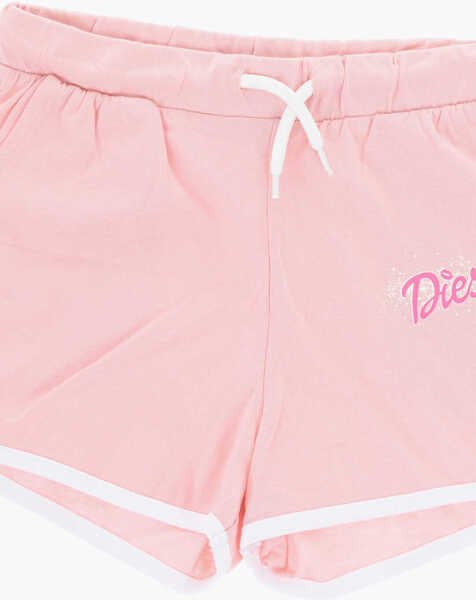 Tricouri Diesel Cotton Stelap T-Shirt And Shorts Set Pink Fete (BM 19710374) 4
